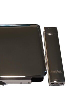 Vintage Colibri  Silver Cigarette case w/Removable Firebird Lighter NOS